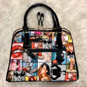 Glossy Magazine Cover Collage Satchel